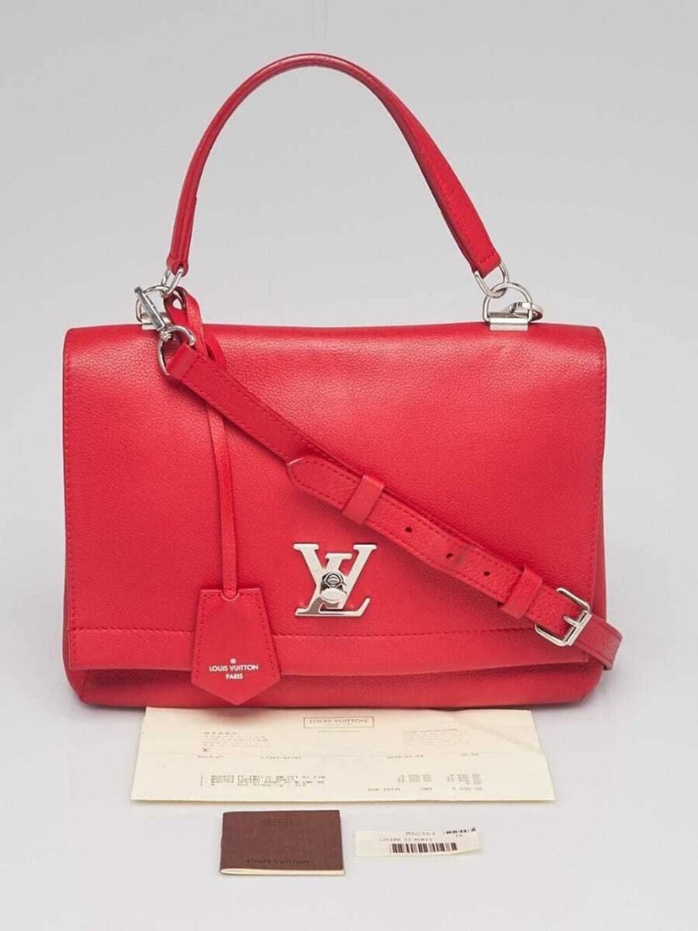 Louis Vuitton Rubis Calfskin Leather Lockme II - Picture 12 of 12